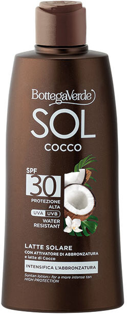 Bottega Verde SOL Cocco - Leche solar - intensifica el bronceado - con acelerador del bronceado y leche de Coco (200 ml) - resistente al agua - protección alta SPF Bottega Verde SOL Cocco - Leche solar - intensifica el bronceado - con acelerador del bronceado y leche de Coco (200 ml) - resistente al agua - protección alta SPF