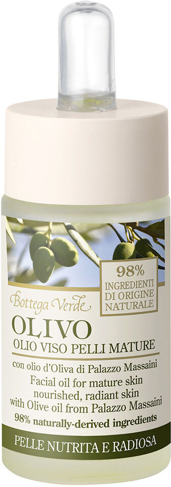 Bottega Verde OLIVO - Aceite facial pieles maduras, piel nutrida y radiante, con aceite de Oliva de Palazzo Massaini (30 ml) Bottega Verde OLIVO - Aceite facial pieles maduras, piel nutrida y radiante, con aceite de Oliva de Palazzo Massaini (30 ml)