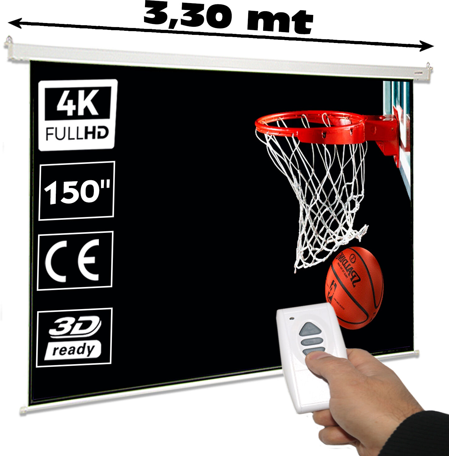 Luxscreen Pantalla de proyección electrica 150" ( 2,98 x 2,20 metros ) Luxscreen Pantalla de proyección electrica 150" ( 2,98 x 2,20 metros )