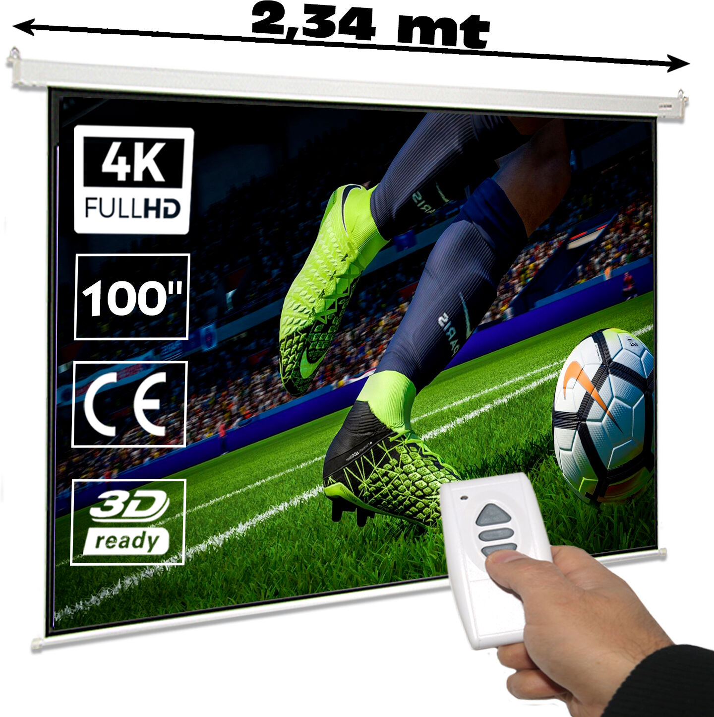 Luxscreen Pantalla de proyeccion electrica de 100" ( 2 x 1,50 metros ) Luxscreen Pantalla de proyeccion electrica de 100" ( 2 x 1,50 metros )