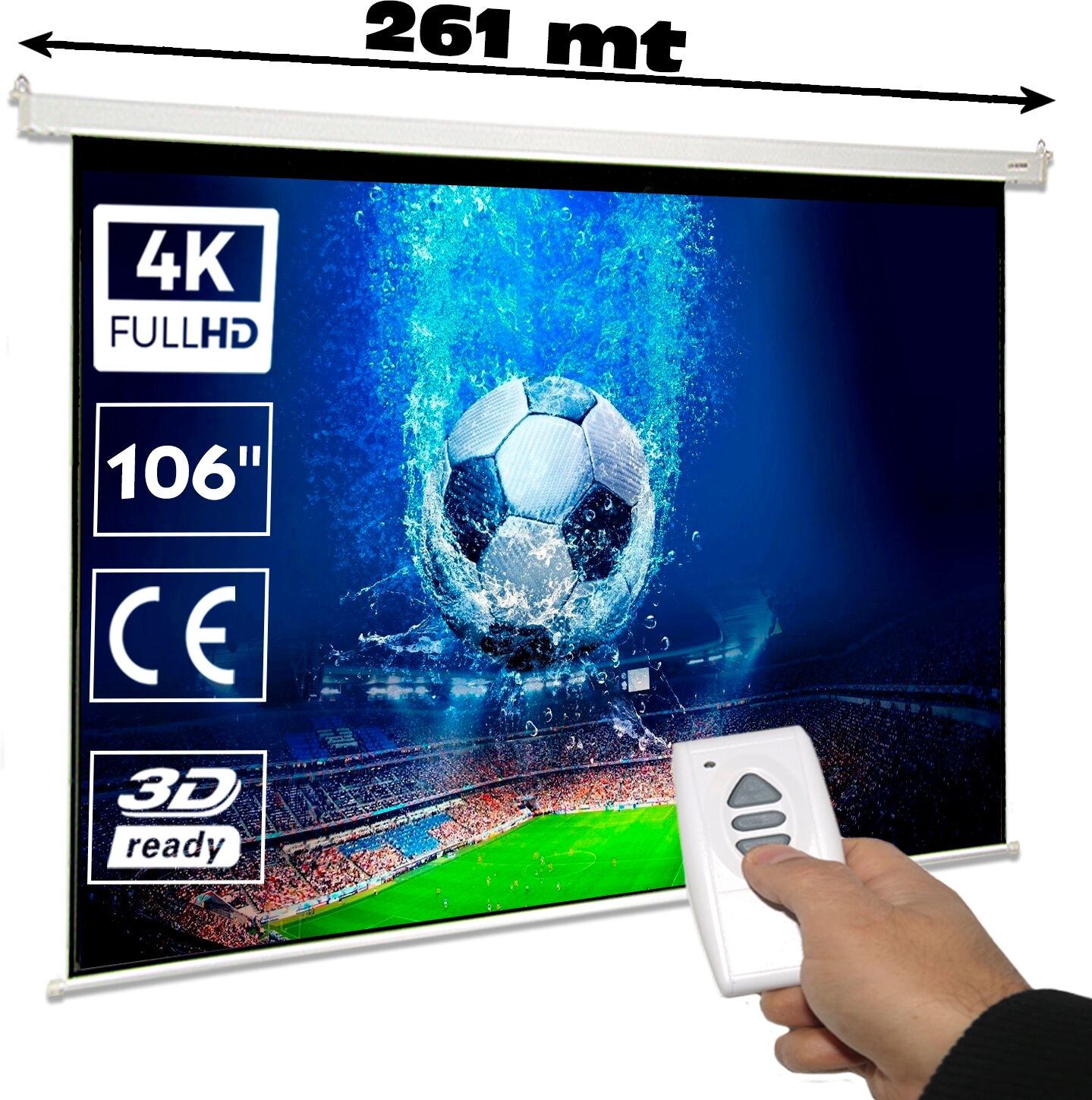 Luxscreen Pantalla de proyección eléctrica de 106" ( 234 x 132 cm ) format Luxscreen Pantalla de proyección eléctrica de 106" ( 234 x 132 cm ) format