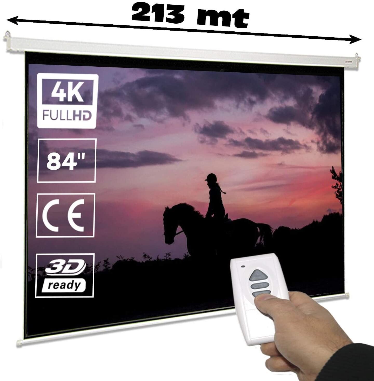 Luxscreen Pantalla de proyeccion electrica  de 84" 16:9 Luxscreen Pantalla de proyeccion electrica  de 84" 16:9