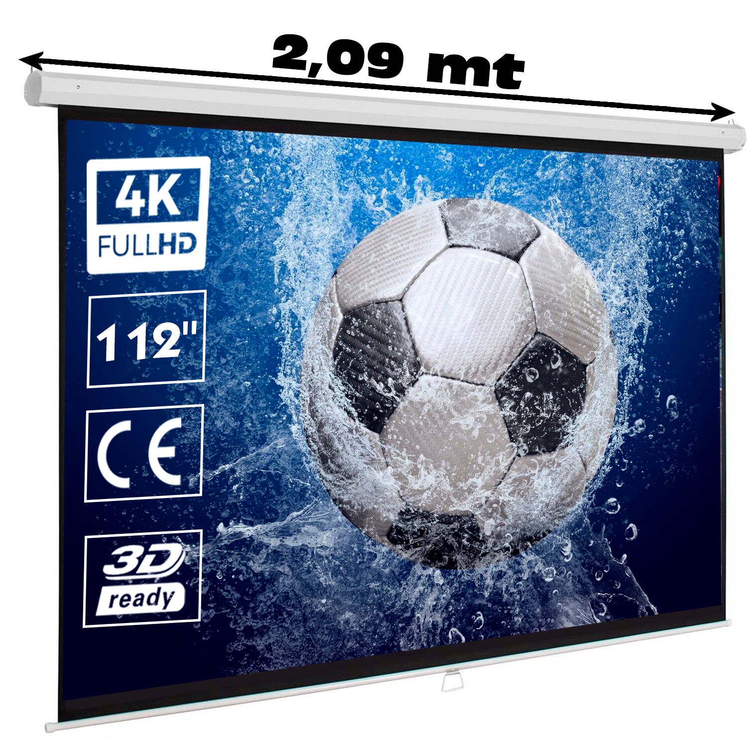 Luxscreen Pantalla de proyección manual de 112" (REACONDICIONADA) Luxscreen Pantalla de proyección manual de 112" (REACONDICIONADA)