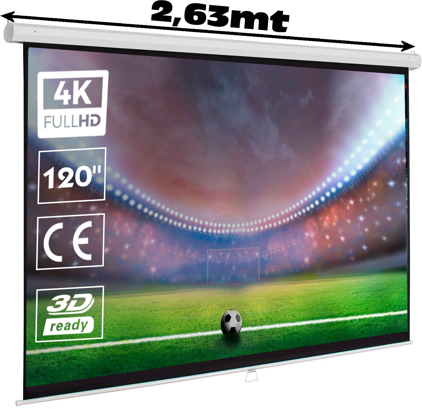 Luxscreen Pantalla de proyección manual de 120" (2,44 x 1,83 metros) Luxscreen Pantalla de proyección manual de 120" (2,44 x 1,83 metros)