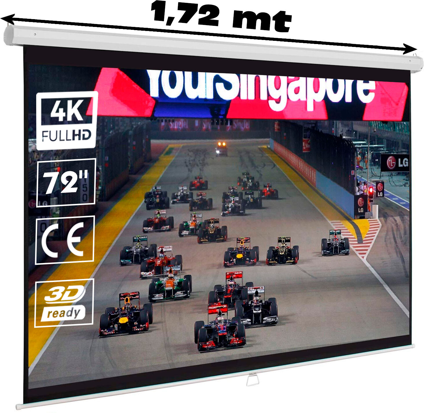 Luxscreen Pantalla de proyeccion Manual  72"  16:9 (159 x 89 cm ) Luxscreen Pantalla de proyeccion Manual  72"  16:9 (159 x 89 cm )