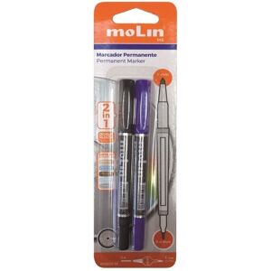 Molin RCD222 Pack de 2 Rotuladores Doble Punta para CD Colores Surtidos Molin RCD222 Pack de 2 Rotuladores Doble Punta para CD Colores Surtidos