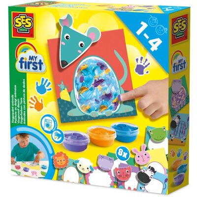 ses-creative Ses Creative My First Finger Painting Animales – Kit De Pintura De Dedos Lavable Con 8 Tarjetas Y 3 Colores, Incluye Pegatinas ses-creative Ses Creative My First Finger Painting Animales – Kit De Pintura De Dedos Lavable Con 8 Tarjetas Y 3 Colores, Incluye Pegatinas