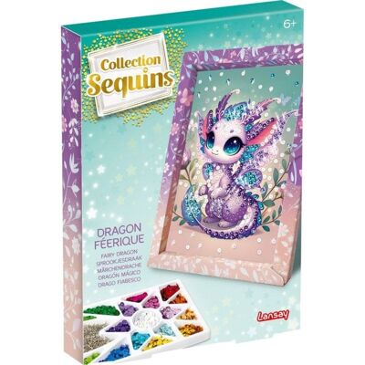 Lansay Collection Sequins Féérique – Dragón Hada, Kit De Manualidades Con Lentejuelas Enmarcadas Y Base De Poliestireno, Para Niños A Partir De 6 Años Lansay Collection Sequins Féérique – Dragón Hada, Kit De Manualidades Con Lentejuelas Enmarcadas Y Base De Poliestireno, Para Niños A Partir De 6 Años