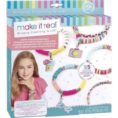 Kit de Pulseras Creativas Lansay Make It Real Heishi Jours D'été 480 Cuentas Kit de Pulseras Creativas Lansay Make It Real Heishi Jours D'été 480 Cuentas