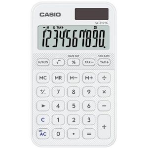 Calculadora Casio SL-310YC Blanco 10 dígitos bolsillo batería solar funda Calculadora Casio SL-310YC Blanco 10 dígitos bolsillo batería solar funda