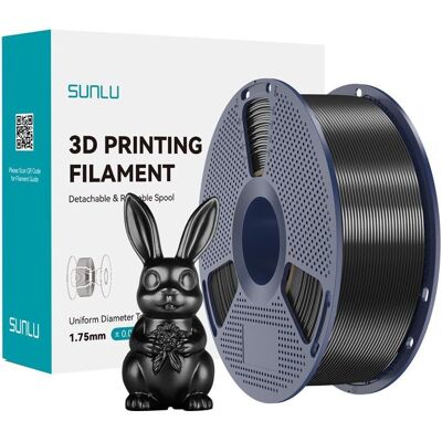 Filamento PLA+ Silk Sunlu PLA+ Silk B Negro 1,75 mm Brillante Fácil Impresión Filamento PLA+ Silk Sunlu PLA+ Silk B Negro 1,75 mm Brillante Fácil Impresión