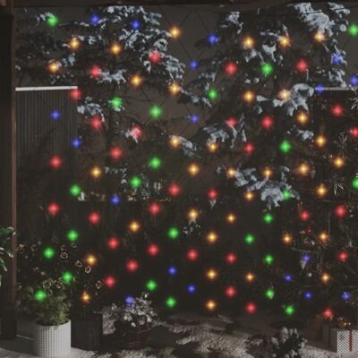 vidaXL Red de Luces de Navidad 204 LED Colores Interior/Exterior 3x2m vidaXL Red de Luces de Navidad 204 LED Colores Interior/Exterior 3x2m