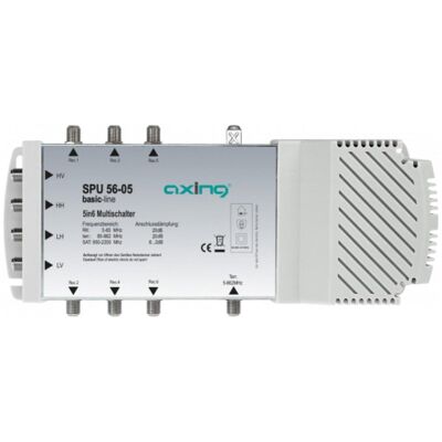 Conmutador Axing SPU 56-05 5 Entradas 6 Salidas 950-2400 MHz Conmutador Axing SPU 56-05 5 Entradas 6 Salidas 950-2400 MHz