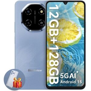 Smartphone Blackview SHARK 6 4GB 128GB 6.88" 120Hz Dual SIM 5G Carga Rápida 18W Android 15 Azul Smartphone Blackview SHARK 6 4GB 128GB 6.88" 120Hz Dual SIM 5G Carga Rápida 18W Android 15 Azul