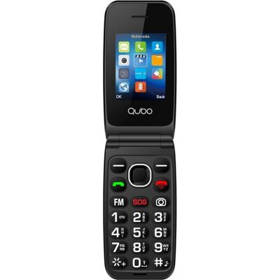 Qubo Neo 2 Móvil para Personas Mayores con Botón SOS Bluetooth y Cámara Negro Qubo Neo 2 Móvil para Personas Mayores con Botón SOS Bluetooth y Cámara Negro
