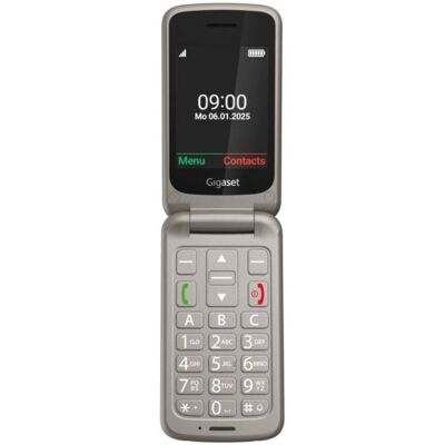 Teléfono Gigaset GL595 Gris 2G Concha 0,3 MP RAM 32 MB USB Tipo C SOS IP44 Teléfono Gigaset GL595 Gris 2G Concha 0,3 MP RAM 32 MB USB Tipo C SOS IP44