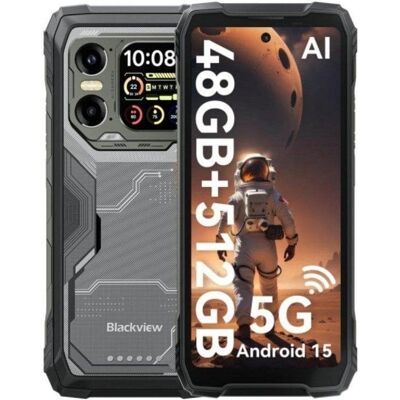 Blackview XPLORE 1 16GB 512GB 6.78" IPS 120Hz 5G Dual SIM Cámara 64MP NFC IP69K Android 15 Negro Blackview XPLORE 1 16GB 512GB 6.78" IPS 120Hz 5G Dual SIM Cámara 64MP NFC IP69K Android 15 Negro