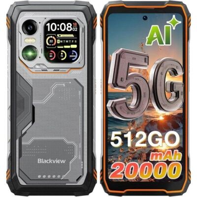 Blackview XPLORE 1 16GB 512GB 6.78" 5G Dual Pantalla Batería 20000mAh Naranja Blackview XPLORE 1 16GB 512GB 6.78" 5G Dual Pantalla Batería 20000mAh Naranja