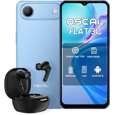 OSCAL Flat 3C 4G 4GB 128GB 6.56" Azul Doble SIM OSCAL Flat 3C 4G 4GB 128GB 6.56" Azul Doble SIM