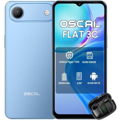 OSCAL Flat 3C 4G 6.56" 4GB 128GB Azul Dual SIM OSCAL Flat 3C 4G 6.56" 4GB 128GB Azul Dual SIM