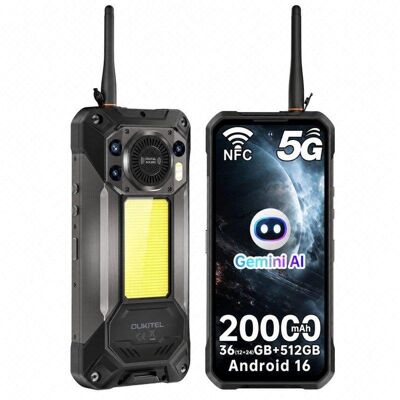 Oukitel WP61 Plus 5G 12GB 6.8" 512GB Negro batería extragrande Oukitel WP61 Plus 5G 12GB 6.8" 512GB Negro batería extragrande