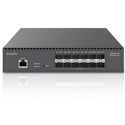 Switch EnGenius ECS5512F Gestionado 12 SFP+ Montaje Rack 240Gbps L2+ Negro Switch EnGenius ECS5512F Gestionado 12 SFP+ Montaje Rack 240Gbps L2+ Negro