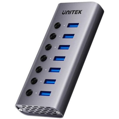 Unitek Hub USB 3.0 de 7 Puertos y Estación Docking Unitek Hub USB 3.0 de 7 Puertos y Estación Docking