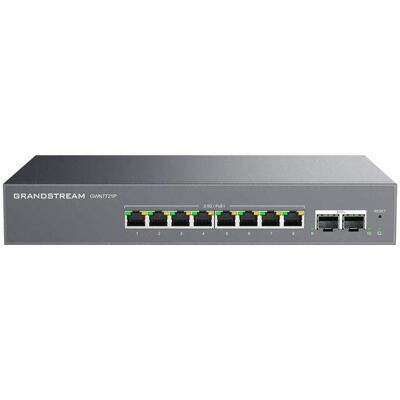 Switch Grandstream GWN7721P 8 Puertos 2,5GbE PoE+ 2 SFP+ 10Gbps Gestión Cloud Switch Grandstream GWN7721P 8 Puertos 2,5GbE PoE+ 2 SFP+ 10Gbps Gestión Cloud