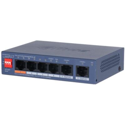 Switch gestionado Dahua CS4006-4GT-60-V2 6 puertos Gigabit 4 PoE L2 montaje pared Switch gestionado Dahua CS4006-4GT-60-V2 6 puertos Gigabit 4 PoE L2 montaje pared