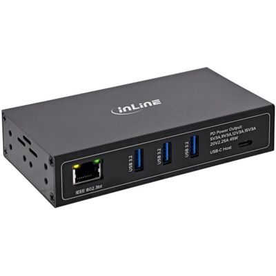 Hub InLine 4 puertos 5 Gbps modelo 35396I con Gigabit Ethernet y PoE Hub InLine 4 puertos 5 Gbps modelo 35396I con Gigabit Ethernet y PoE
