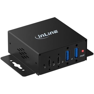 Hub InLine 4 puertos 5 Gb/s USB 3.2 Gen 1 modelo 35396H con metal Hub InLine 4 puertos 5 Gb/s USB 3.2 Gen 1 modelo 35396H con metal