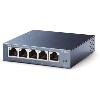 TP-Link TL-SG105S Switch 5 Puertos Gigabit 10/100/1000 Mbps Metálico TP-Link TL-SG105S Switch 5 Puertos Gigabit 10/100/1000 Mbps Metálico