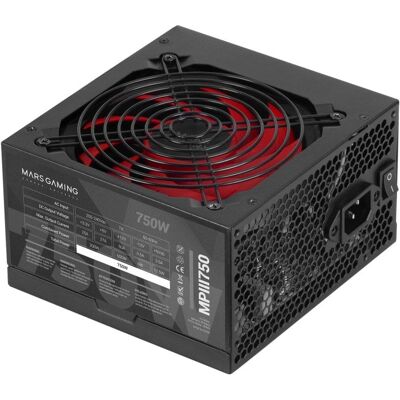 mars-gaming Mars Gaming MPIII750 Fuente Alimentación PC 750W ATX 85% Eficiencia mars-gaming Mars Gaming MPIII750 Fuente Alimentación PC 750W ATX 85% Eficiencia