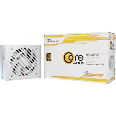 Fuente de Alimentación Seasonic 650W 80+ Gold Core GX-650V2/ATX3.1 Modular Blanca Extras avanzados Fuente de Alimentación Seasonic 650W 80+ Gold Core GX-650V2/ATX3.1 Modular Blanca Extras avanzados