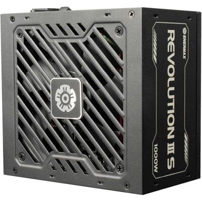 Fuente de alimentación ENERMAX Revolution III S 1000W Bl 80+ Platinum ATX 3.1 12V-2x6 DC-DC modular Fuente de alimentación ENERMAX Revolution III S 1000W Bl 80+ Platinum ATX 3.1 12V-2x6 DC-DC modular