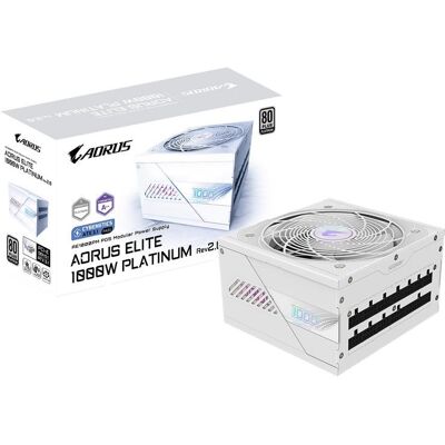 Fuente de Alimentación GIGABYTE AORUS ELITE P1000W ICE V2 1000W 80 PLUS Platinum modular Fuente de Alimentación GIGABYTE AORUS ELITE P1000W ICE V2 1000W 80 PLUS Platinum modular