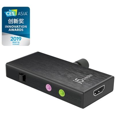 Capturadora de vídeo J5CREATE JVA02-N HDMI a USB-C Power Delivery 1080p 60fps Negra Capturadora de vídeo J5CREATE JVA02-N HDMI a USB-C Power Delivery 1080p 60fps Negra