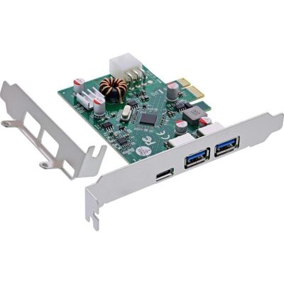 Tarjeta de Red InLine 76661M PCIe USB 3.2 Gen 1 5 Gbit/s con USB Tipo C y 6-pin Tarjeta de Red InLine 76661M PCIe USB 3.2 Gen 1 5 Gbit/s con USB Tipo C y 6-pin