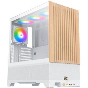 Caja gaming Xigmatek Endorphin WD blanca con frontal de madera, cristal templado y ARGB Caja gaming Xigmatek Endorphin WD blanca con frontal de madera, cristal templado y ARGB