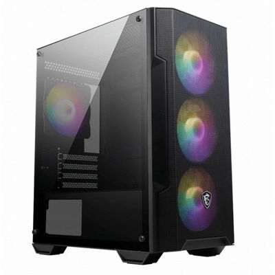 MSI MAG FORGE M100A RGB USB 3.2 Negra con Ventana MSI MAG FORGE M100A RGB USB 3.2 Negra con Ventana