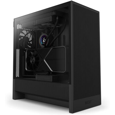 NZXT H5 Flow 2024 Midi Tower E-ATX Cristal Templado USB-C Negra NZXT H5 Flow 2024 Midi Tower E-ATX Cristal Templado USB-C Negra