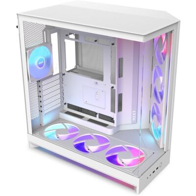 Torre NZXT H9 Flow RGB+ Blanco ATX/EATX Vidrio Templado RGB Midi Tower Torre NZXT H9 Flow RGB+ Blanco ATX/EATX Vidrio Templado RGB Midi Tower