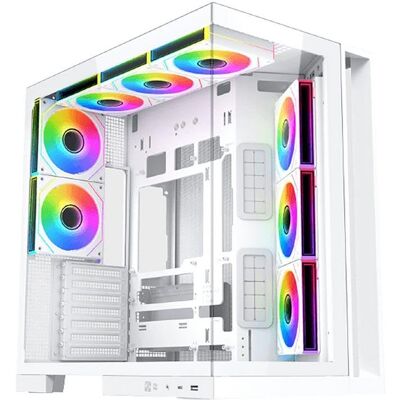 Caja PC Xigmatek Aqua 7 EN49033 Blanco Vidrio Templado ARGB Mid Tower Caja PC Xigmatek Aqua 7 EN49033 Blanco Vidrio Templado ARGB Mid Tower