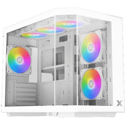 Caja gaming Xigmatek Cubi M Blanca Mini Torre ARGB cristal templado Caja gaming Xigmatek Cubi M Blanca Mini Torre ARGB cristal templado