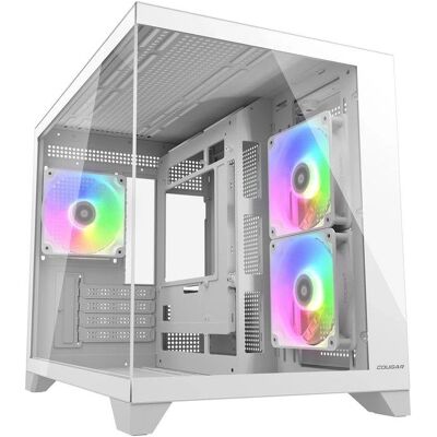 Carcasa Cougar CGR-2QA6W-RGB Mini Tower blanca cristal templado RGB gaming Carcasa Cougar CGR-2QA6W-RGB Mini Tower blanca cristal templado RGB gaming