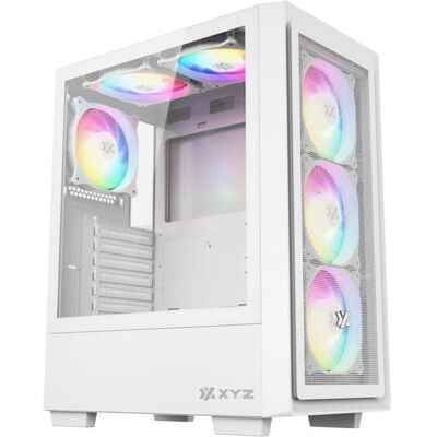 Carcasa XYZ AIRONE 100 X Mesh 6x Ventiladores A-RGB 120mm USB C GEN2 Malla ATX Blanca Carcasa XYZ AIRONE 100 X Mesh 6x Ventiladores A-RGB 120mm USB C GEN2 Malla ATX Blanca