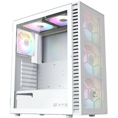 Carcasa XYZ AIRONE 100 Mesh 6x Ventiladores ARGB Diseño Malla ATX Blanca Carcasa XYZ AIRONE 100 Mesh 6x Ventiladores ARGB Diseño Malla ATX Blanca