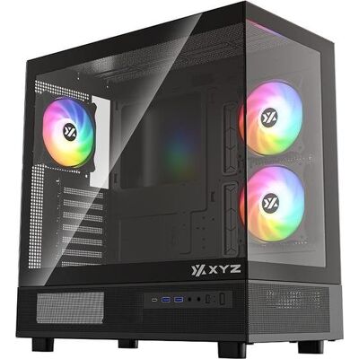 Carcasa PC XYZ AURORAX 50 Negro Midi Tower ATX Ventana Lateral Carcasa PC XYZ AURORAX 50 Negro Midi Tower ATX Ventana Lateral