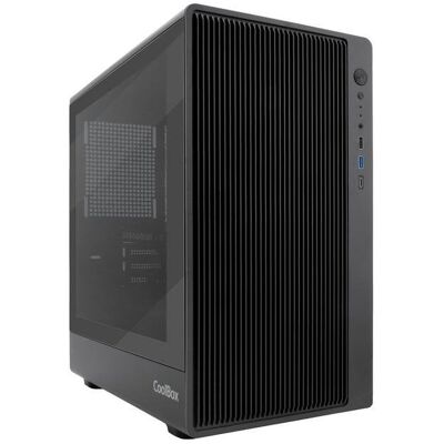 Caja PC Micro ATX CoolBox GM350 DarkFace USB-C 3.2 Gen1 Cristal Ahumado Caja PC Micro ATX CoolBox GM350 DarkFace USB-C 3.2 Gen1 Cristal Ahumado