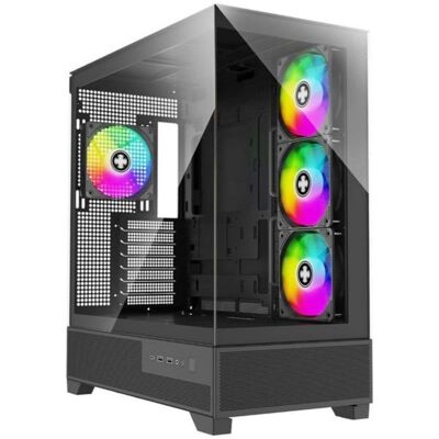Caja PC Xilence Flare X909 ARGB Torre Midi con Ventana Caja PC Xilence Flare X909 ARGB Torre Midi con Ventana